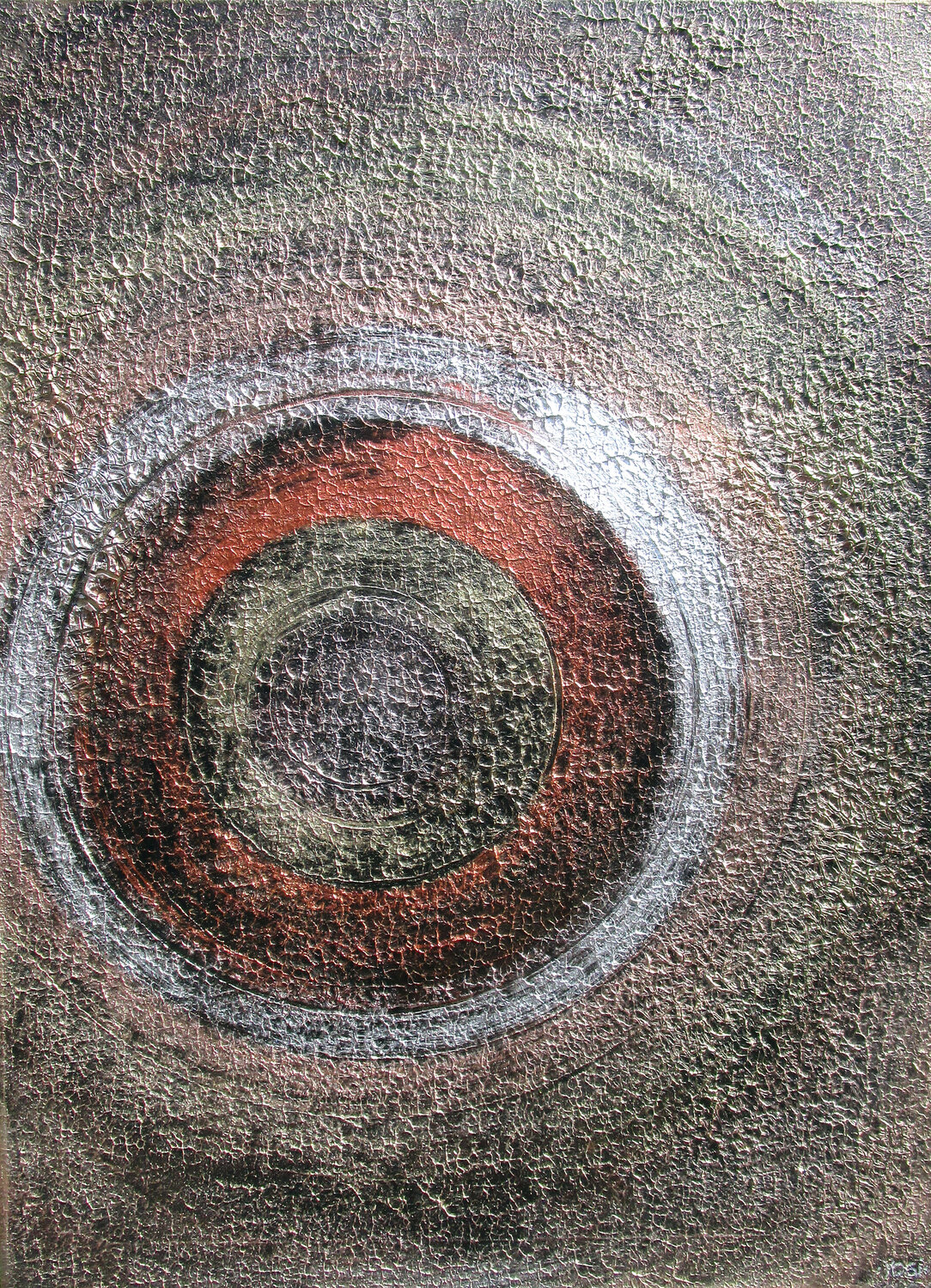 
Vibrations 1 (2023, Acryl auf Leinwand, 70x50cm).
