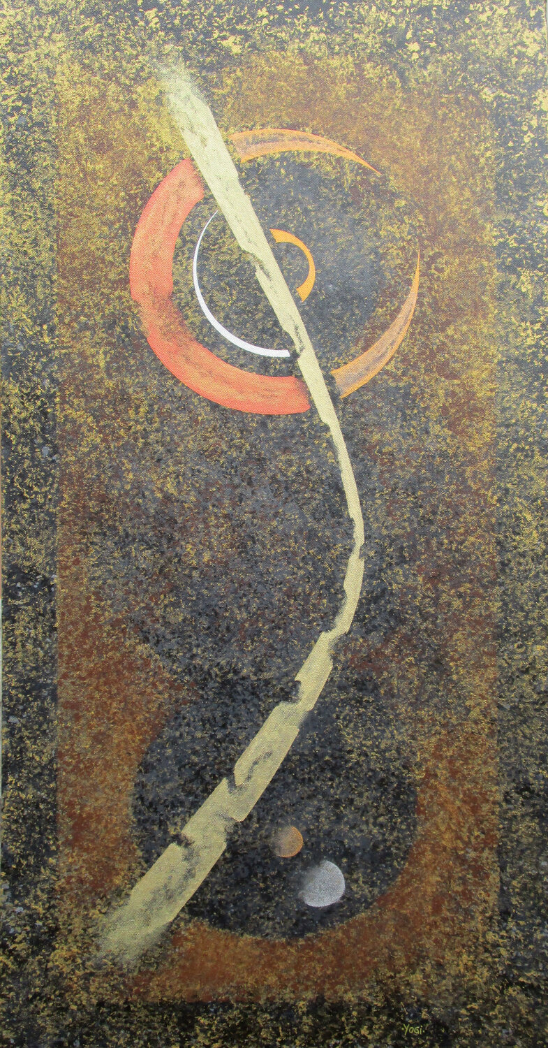 
Meditation 8 (2012). Acryl auf Leinwand, 100 x 50 cm.