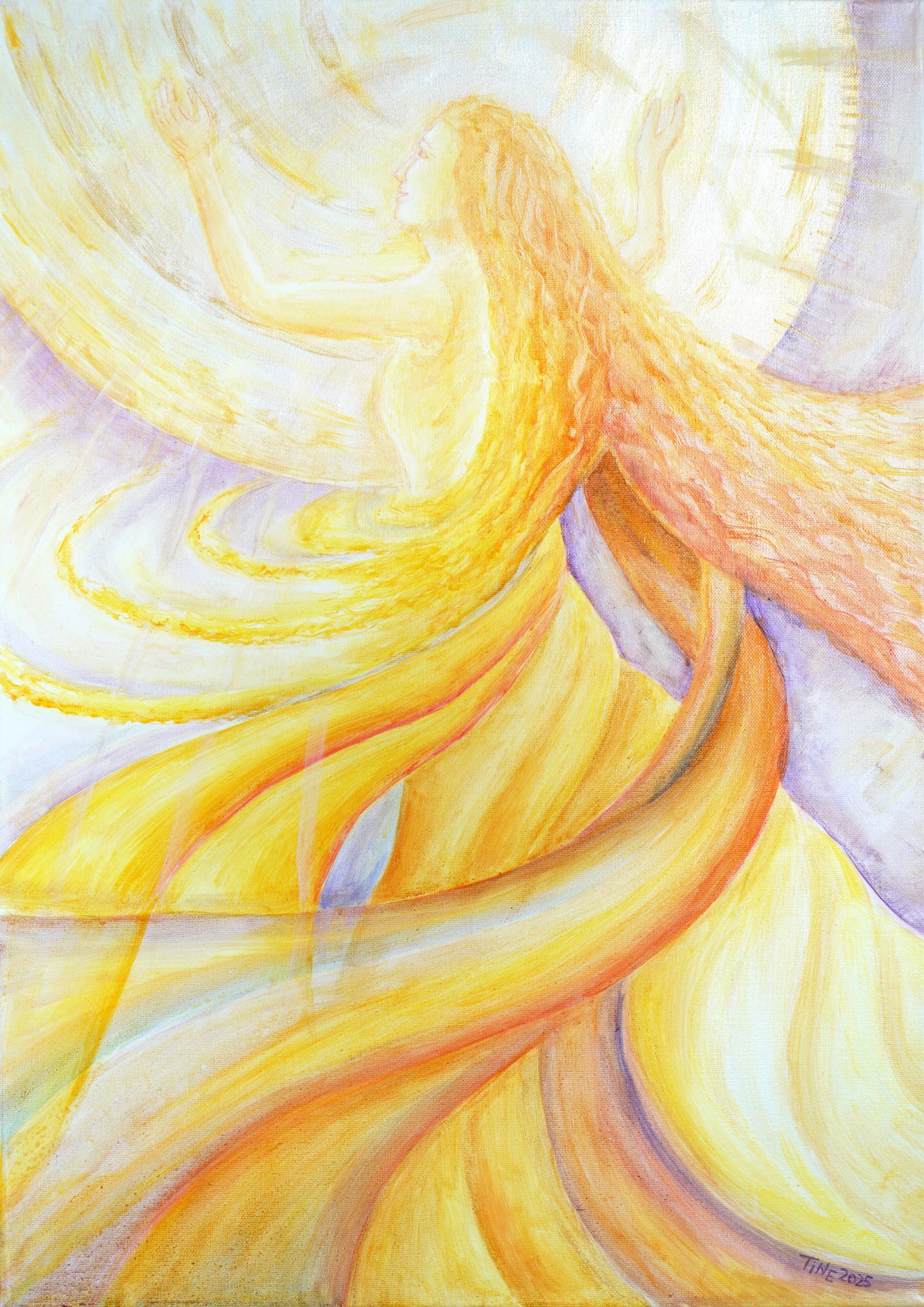 
„Kristin Freitag: „Ich-Werdung“ (2025, Ölfarben, 50 x 70 cm).