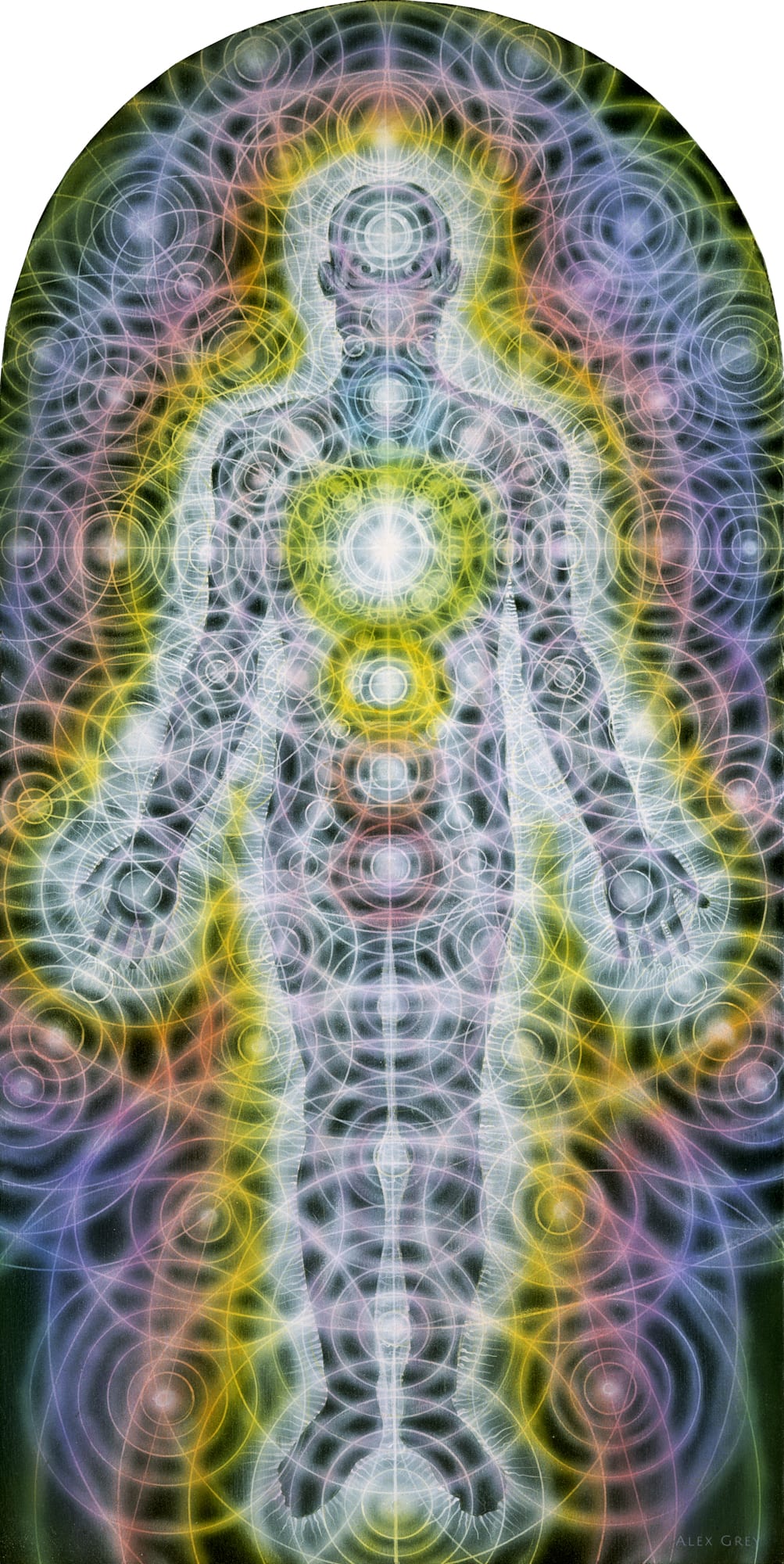 
Bewusstseinslicht als vibrierende konzentrische Kreise: Body/Mind as a Vibratory Field of Energy.