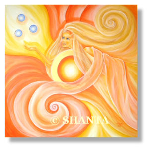 ICH BIN – Freude der LIEBE (Mischtechnik, Acryl auf Leinwand) von Justine Felix.